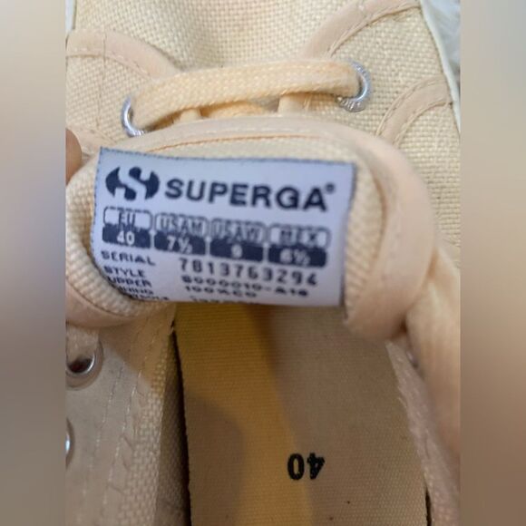 Superga Classic Cotu Canvas Sneakers in Beige Eggshell Sz US 9 EU 40 Great Shape - Picture 11 of 11